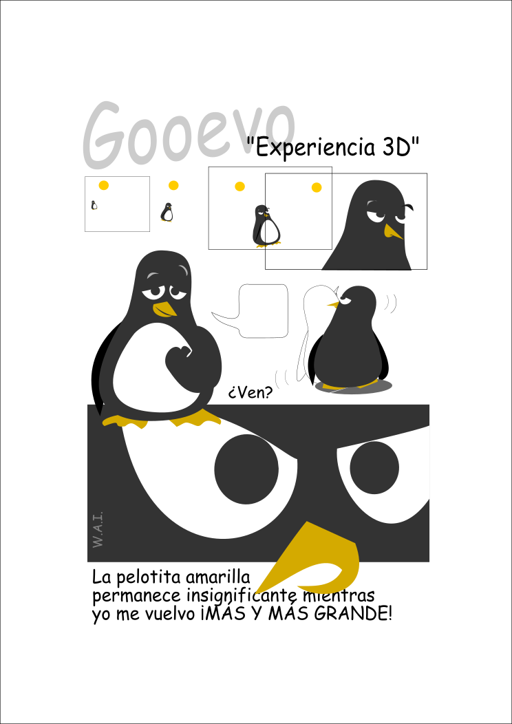 Gooevo - Tira cómica - Experiencia 3D