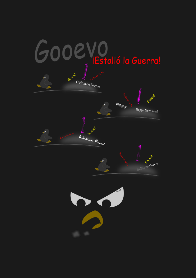 Gooevo - Tira cómica - ¡Estalló la guerra!